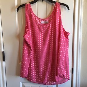 Dressy polka dot tank top